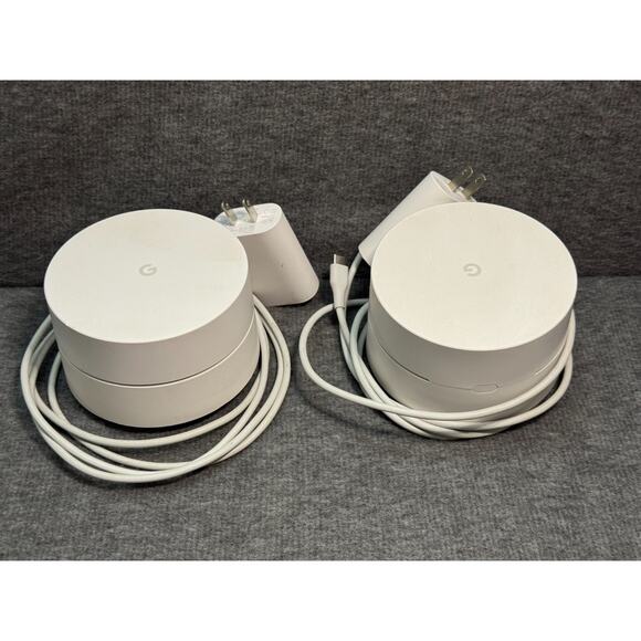 Google WIFI Access Point Router AC-1304 WIFI Google Mesh USB-C Power Cord- 2 Pcs - Picture 1 of 6